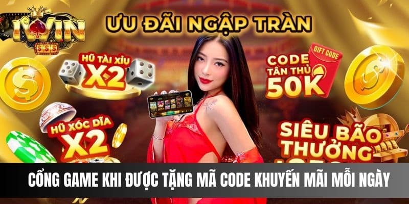 Cổng game khi được tặng mã code khuyến mãi mỗi ngày