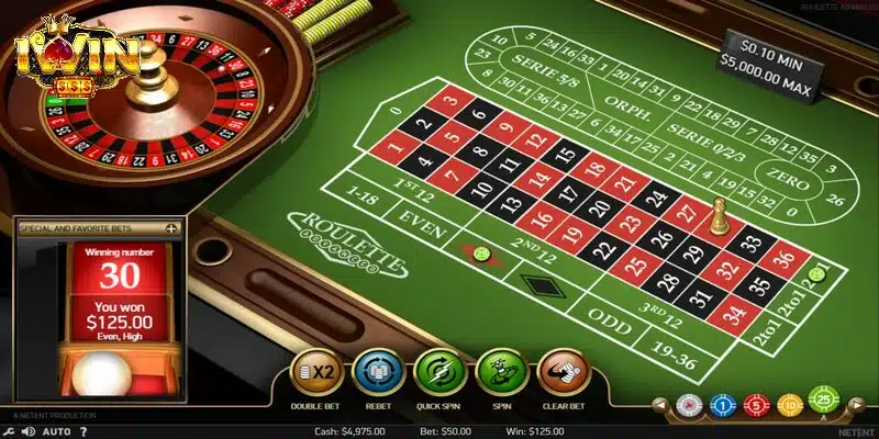 Cá cược roulette trực tuyến đầy thú vị cùng Iwin